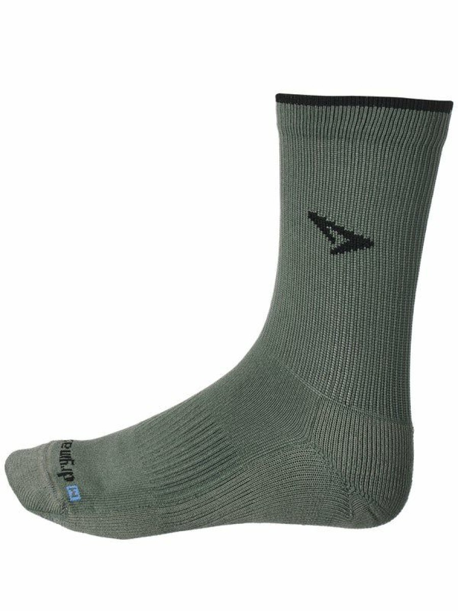 Socks * | Drymax Trail Running Crew Socks Green/Black Fire Sale