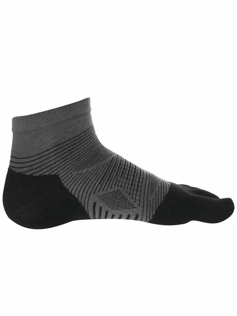 Socks * | Injinji Run Lightweight Mini-Crew Toesocks Black Best Price