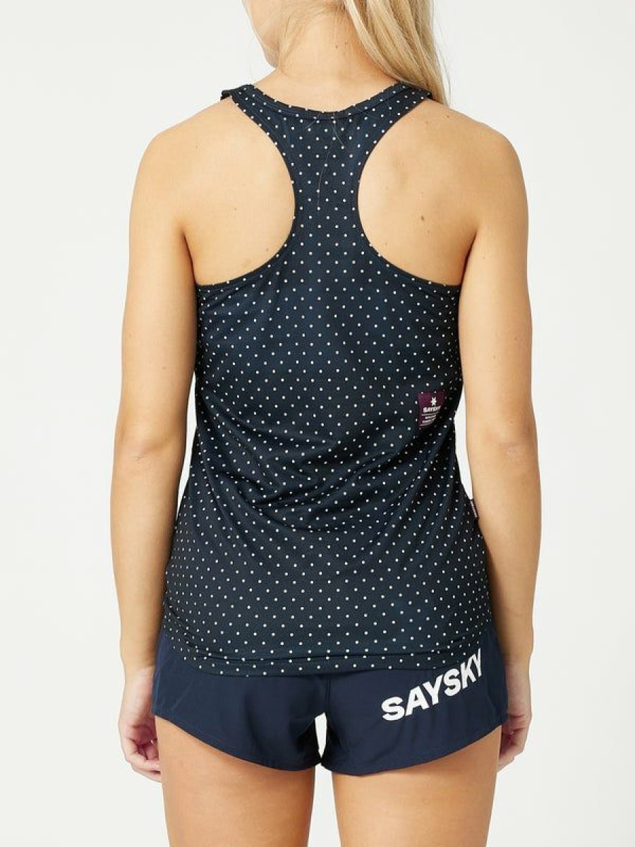 Tanks And Singlets * | Saysky Women'S Polka Combat Singlet Sky Captain Polka Promotions