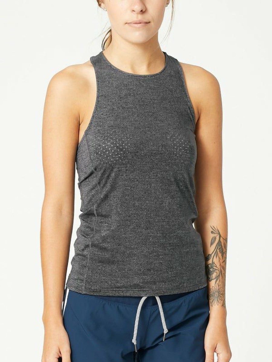 Tanks And Singlets * | Rabbit Women'S Racy Tank Fiesta Charcoal Sales