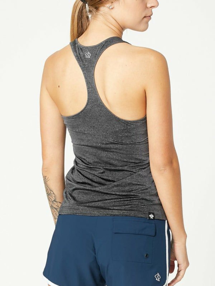 Tanks And Singlets * | Rabbit Women'S Racy Tank Fiesta Charcoal Sales