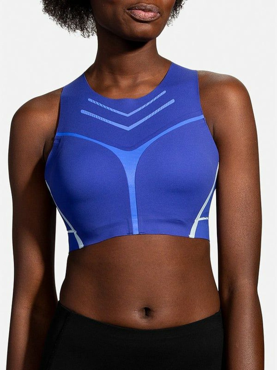 Running Sports Bras * | Brooks Spring Dare High-Neck Bra Sells Cheap