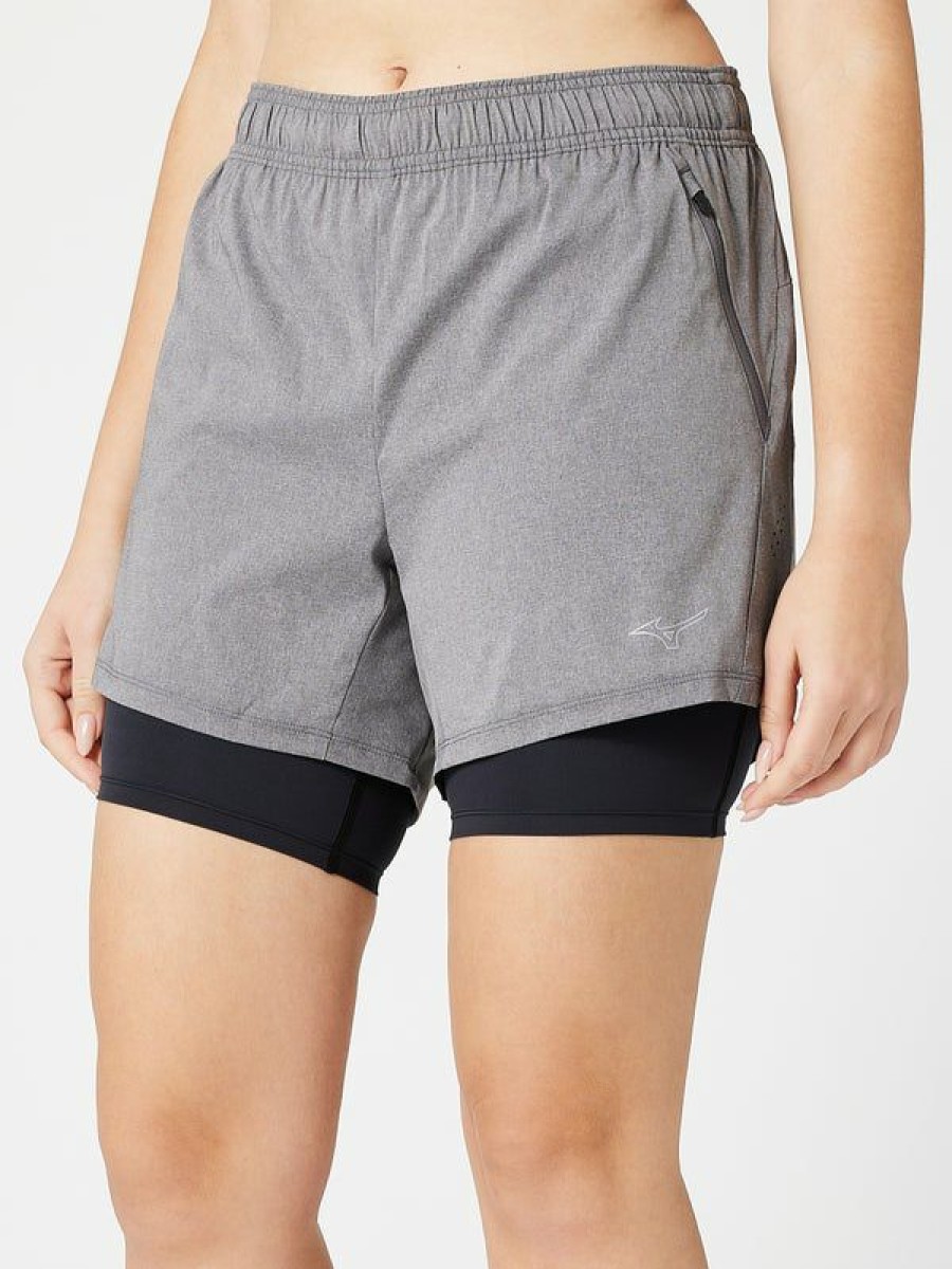 Shorts & Skirts * | Mizuno Women'S Core Alpha Eco 5 2In1 Short Sells Cheap