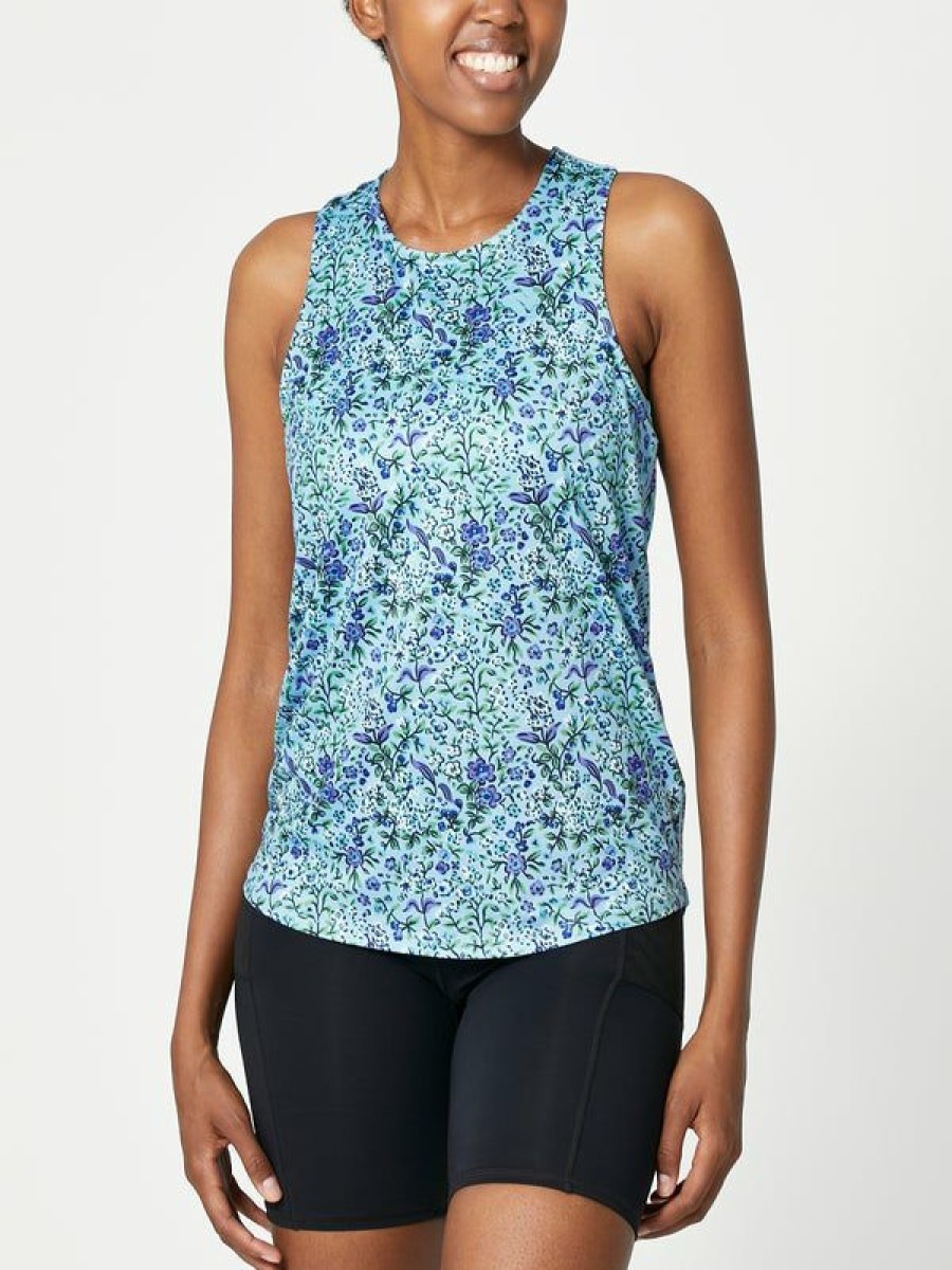 Tanks And Singlets * | Rabbit Women'S Mother Runner Steady State Tank Floral Sells Cheap