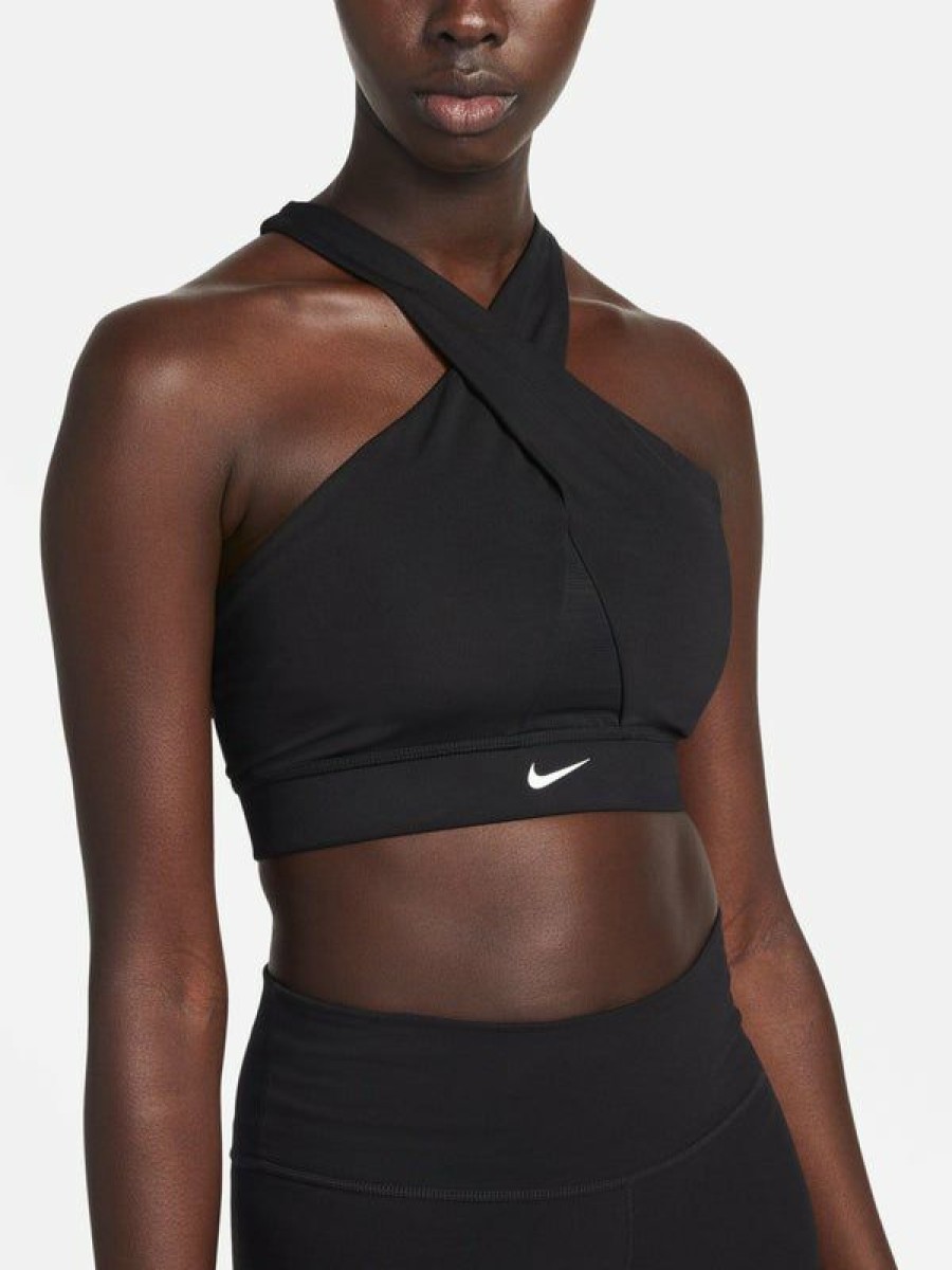 Running Sports Bras * | Nike Women'S Core Dri-Fit Swoosh Wrap Bra Quick Delivery