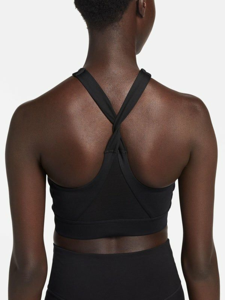 Running Sports Bras * | Nike Women'S Core Dri-Fit Swoosh Wrap Bra Quick Delivery