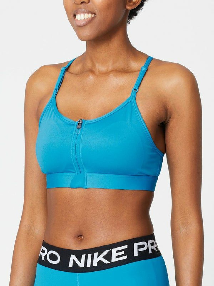 Running Sports Bras * | Nike Women'S Summer Dri-Fit Indy Zip Front Bra Quick Delivery