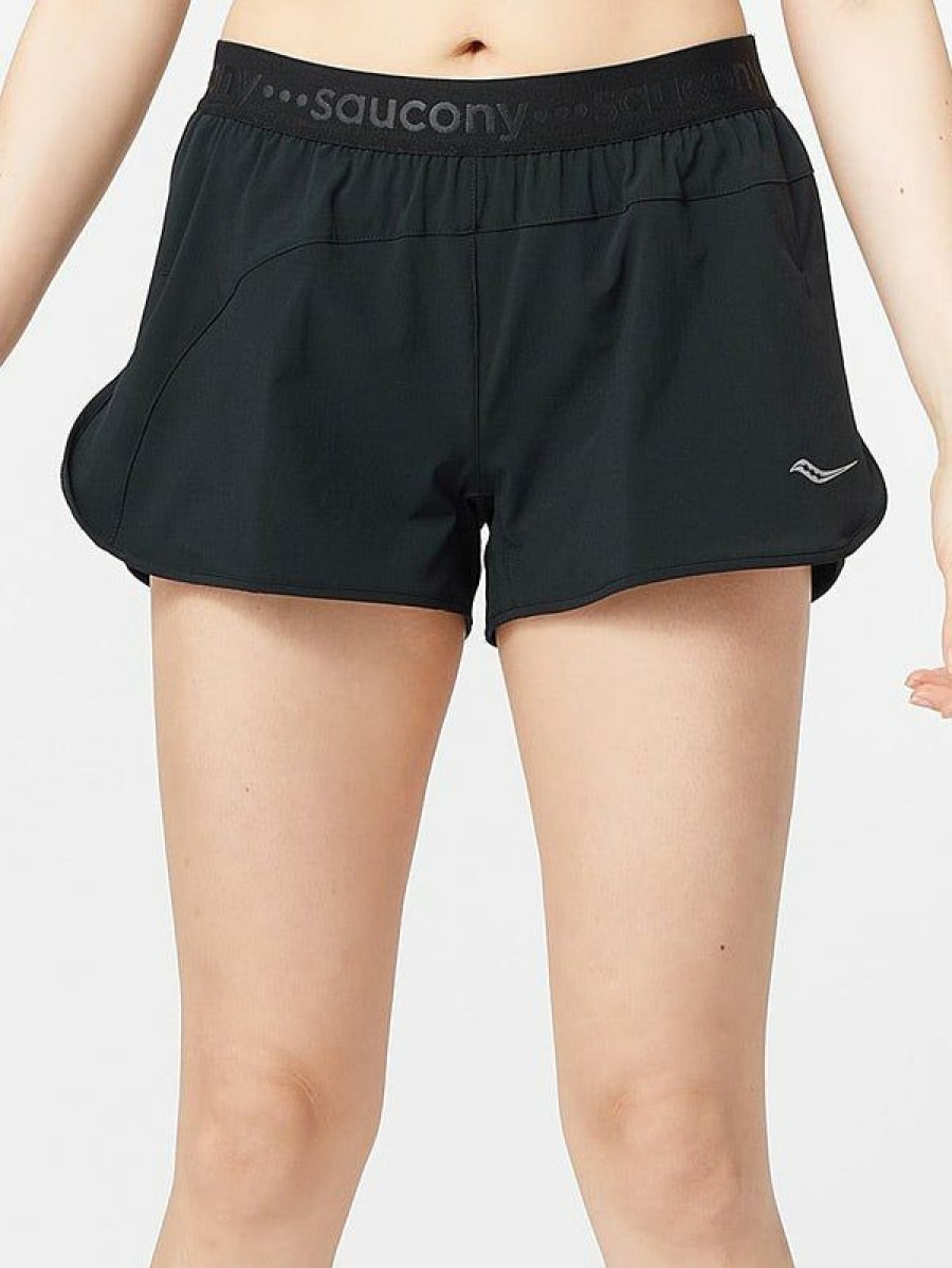 Shorts & Skirts * | Saucony Women'S Core Outpace 2.5 Split Short Sells Cheap