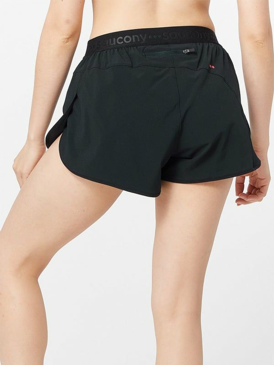 Shorts & Skirts * | Saucony Women'S Core Outpace 2.5 Split Short Sells Cheap