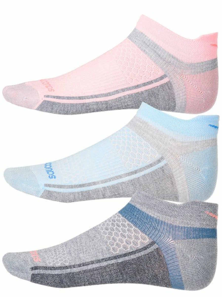 Socks * | Saucony Inferno Ultralight No Show Socks 3-Pack Pink Classical