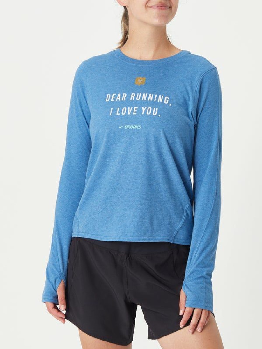 Long Sleeve Hoodies & Zips * | Brooks Women'S Fall Distance Graphic Ls Dear Running Sales