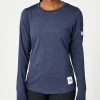 Long Sleeve Hoodies & Zips * | Saysky Women'S Clean Pace Long Sleeve Blue Melange Crazy Deals