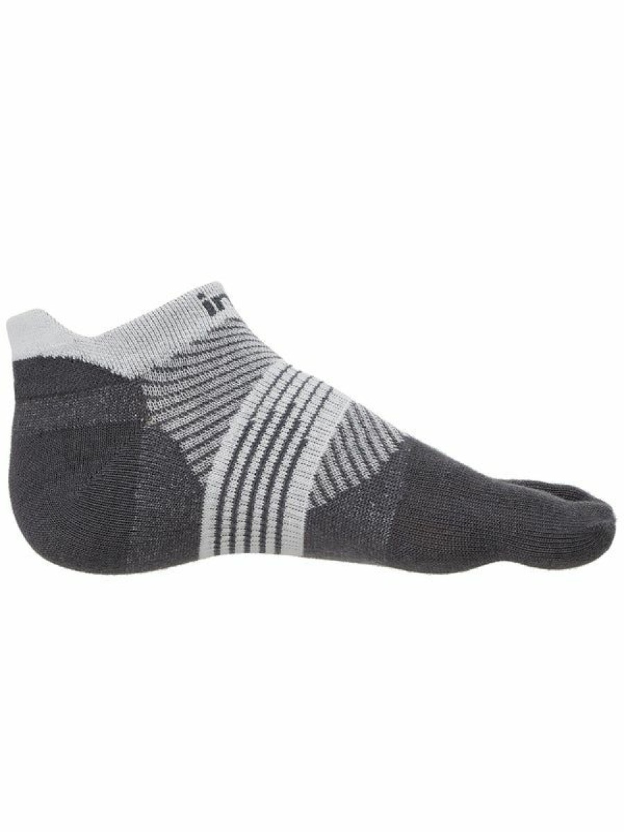 Socks * | Injinji Women'S Run Lightweight No-Show Toesocks Gra Lower Price