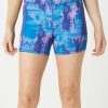 Shorts & Skirts * | Rabbit Women'S Leggy 4 Short Navy Purple Print Fire Sale