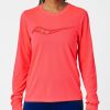 Long Sleeve Hoodies & Zips * | Saucony Women'S Fall Stopwatch Graphic Long Sleeve Vr With Discount