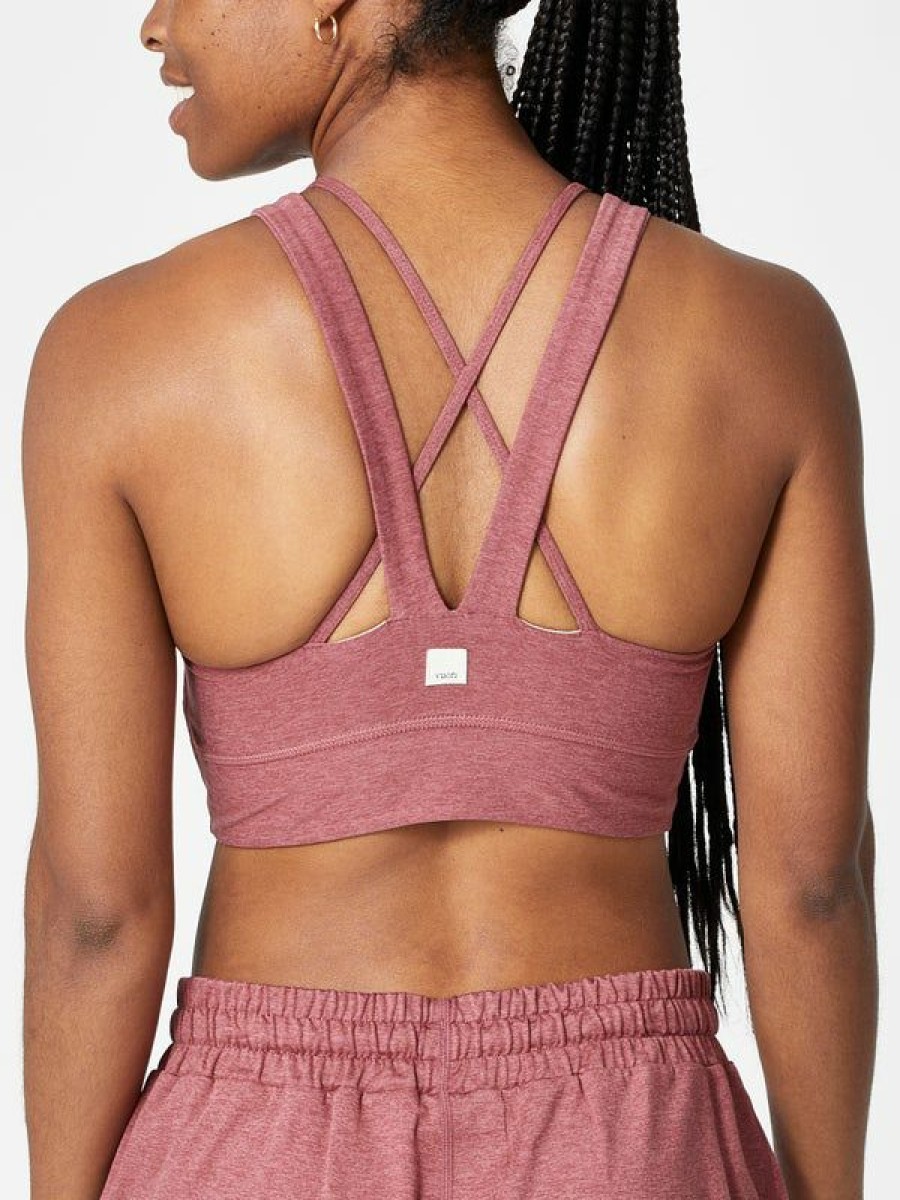 Running Sports Bras * | Vuori Elevation Bra Desert Rose Heather Best Sellers