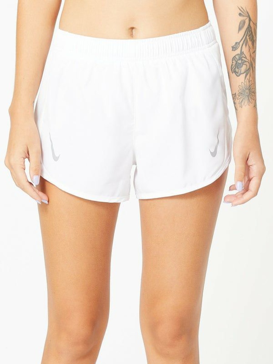 Shorts & Skirts * | Nike Women'S Core Dri-Fit Tempo Race Short White Special