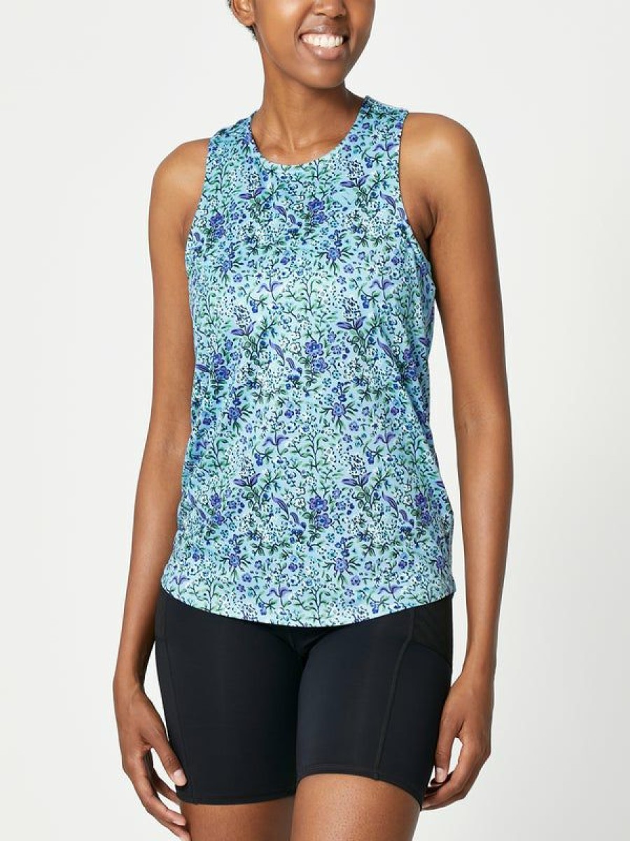 Tanks And Singlets * | Rabbit Women'S Mother Runner Steady State Tank Floral Promotions