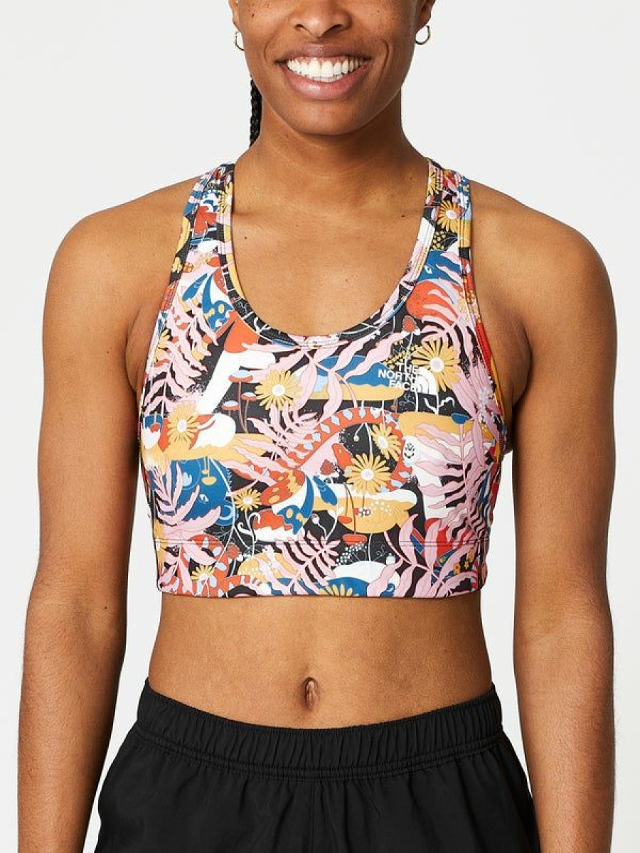 Running Sports Bras * | The North Face Spring Printed Midline Bra Clearance Sale