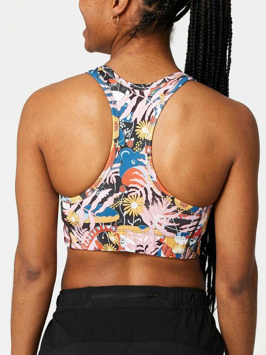 Running Sports Bras * | The North Face Spring Printed Midline Bra Clearance Sale