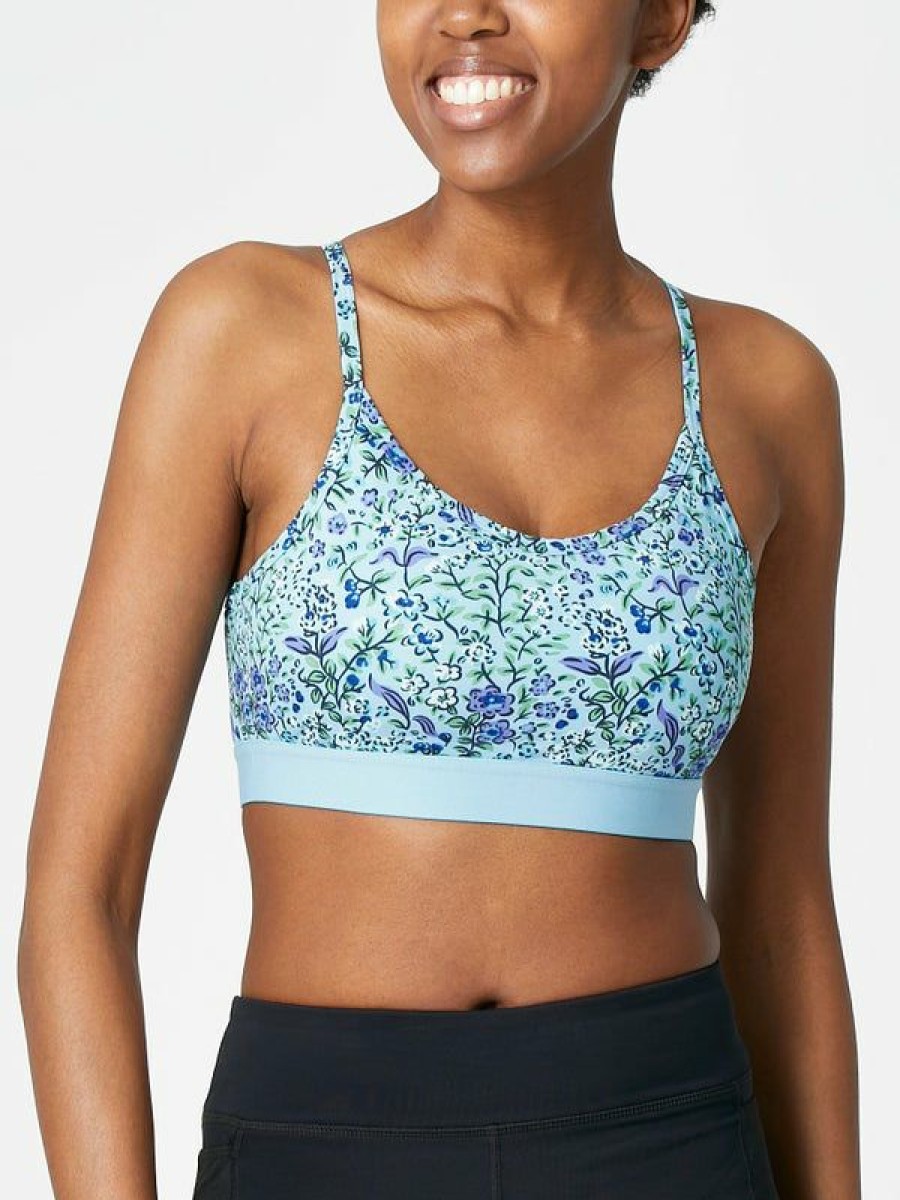 Running Sports Bras * | Rabbit Spring Mother Runner Strappy Pocket Bra Floral With Discount