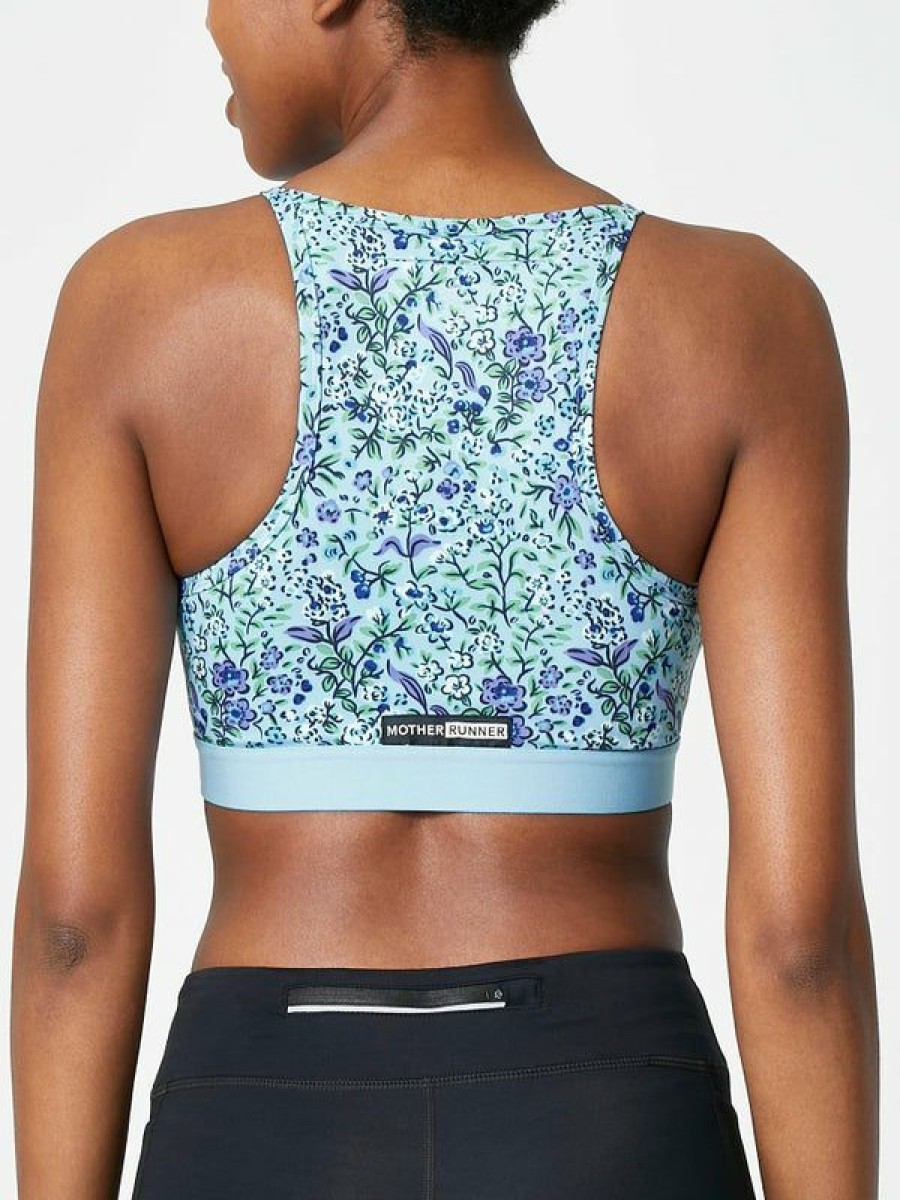 Running Sports Bras * | Rabbit Spring Mother Runner Strappy Pocket Bra Floral With Discount