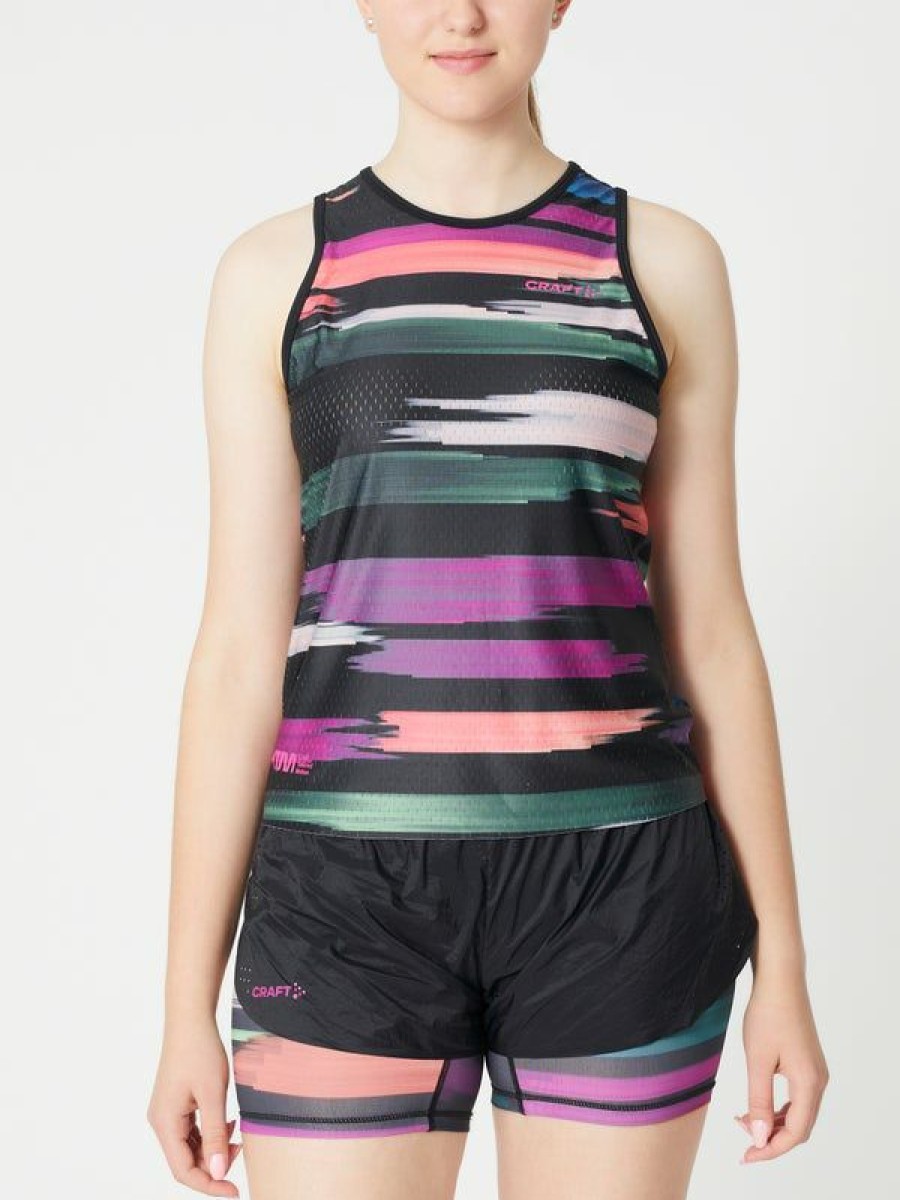 Tanks And Singlets * | Craft Women'S Ctm Distance Warp Mesh Singlet Discount Store