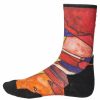 Socks * | Smartwool Run Print Crew Socks Tandoori Orange Special