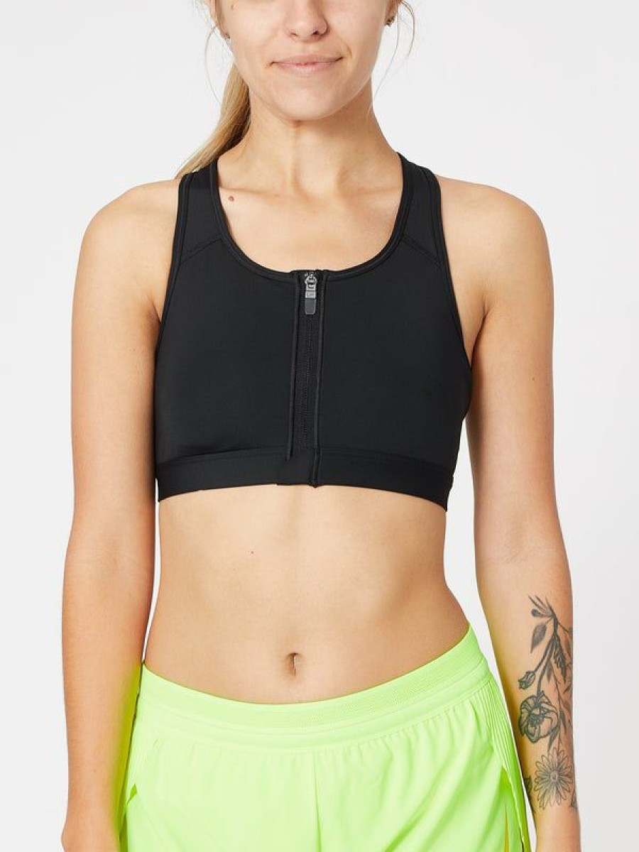 Running Sports Bras * | Nike Core Dri-Fit Swoosh Zip Front Bra Best Price