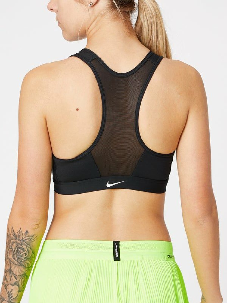 Running Sports Bras * | Nike Core Dri-Fit Swoosh Zip Front Bra Best Price