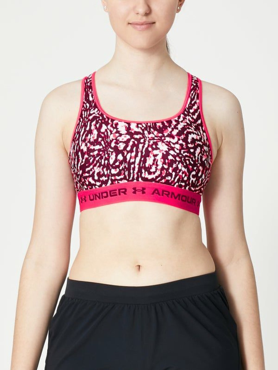 Running Sports Bras * | Under Armour Crossback Mid Print Bra Best Sellers