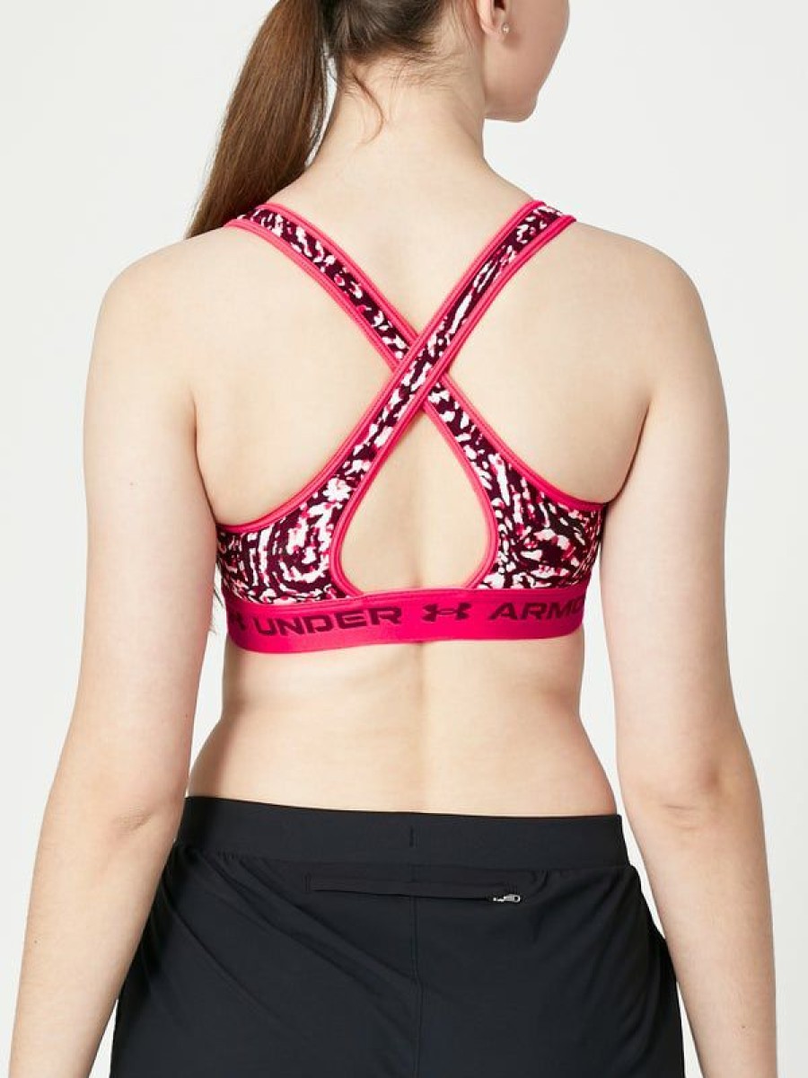 Running Sports Bras * | Under Armour Crossback Mid Print Bra Best Sellers