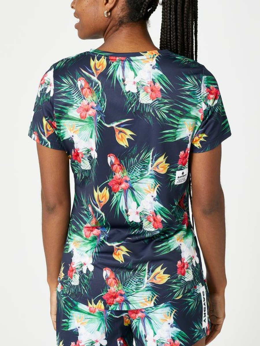 Short Sleeve Shirts * | Saysky Women'S Floral Combat Short Sleeve Tee Paradise Crazy Deals