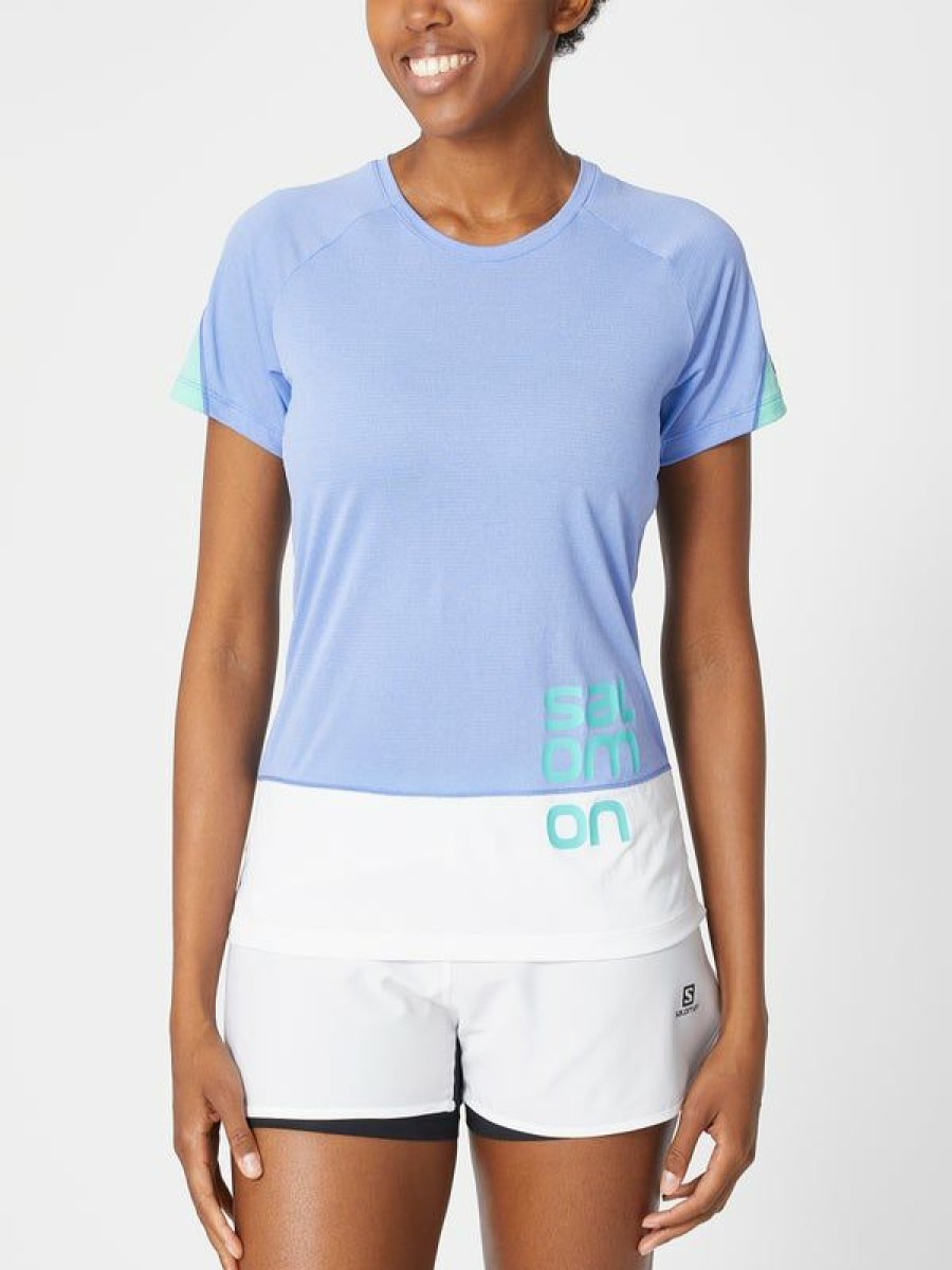 Short Sleeve Shirts * | Salomon Women'S Cross Run Graphic Tee Fire Sale