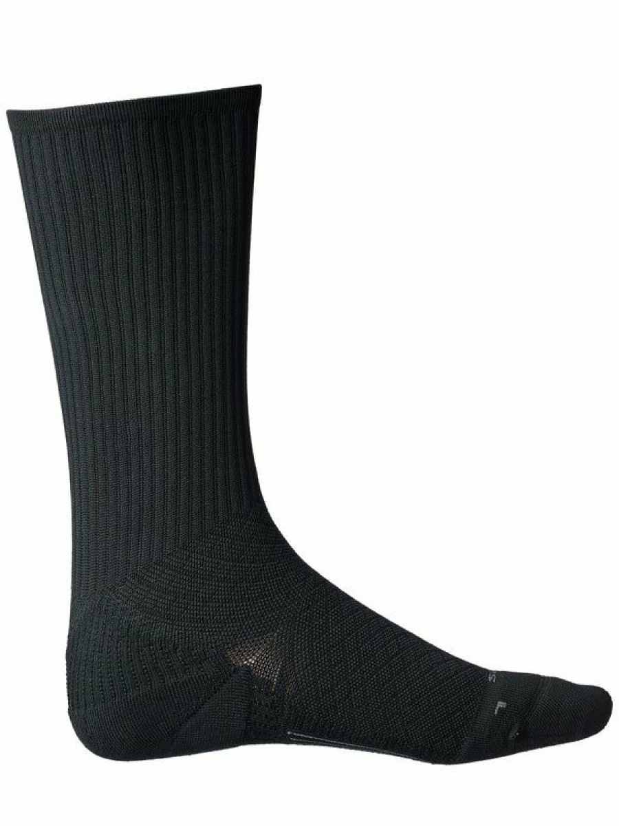 Socks * | Feetures Plantar Fasciitis Relief Cushion Crew Sock Blk Discount Online