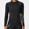 Long Sleeve Hoodies & Zips * | 2Xu Women'S Core Ignition Compression Long Sleeve Fire Sale